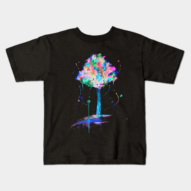 Neon Tree Kids T-Shirt by Whettpaint